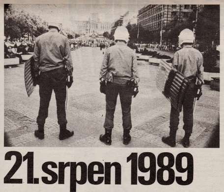 1989 Demonstrace k srpnovému výročí 21.