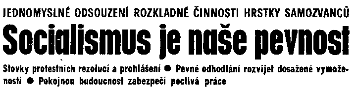 1977 Reakce režimu Chátra 77, ztroskotanci a samozvanci, odpadlíci, pomlouvači 12. ledna zahájil režim hysterickou mediální kampaň ve stylu 50.