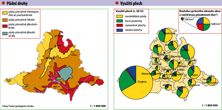 postupně zdvihá do kopců Bílých Karpat. Okolí Brna je sice ovlivněno městskou aglomerací, přesto je považováno za jedno z nejkrásnějších v republice.