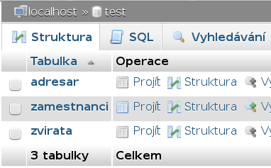 3. Databáze a její připojení - pro připojení k databázovému serveru jsou potřeba přístupová práva (user, password) a jde o to, zda se připojuje na lokální server ( localhost ) nebo na vzdálený server