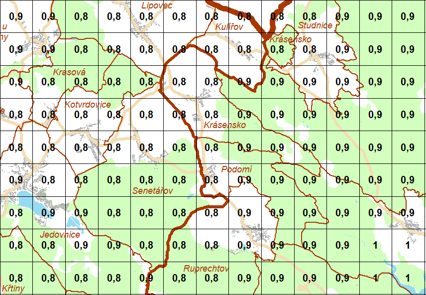 Obr. 11 - Pětiletý průměr průměrných