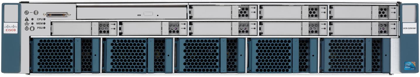 UCS C250 M2 specifikace Front Panel Access/Diagnostics Power button & LED UID button and LED Status indicators for: System Activity, Health, Fault LEDs for Processors, Memory & Power