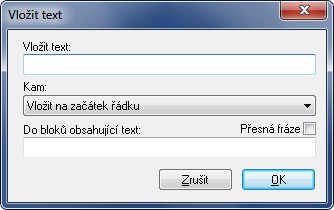 NC Funkce 26 Vložit mezery Vloží znaky mezer mezi příkazy v CNC programu tam, kde mezi dvěma příkazy žádný znak mezery není. Stávající znaky mezer jsou ponechány tam, kde jsou.