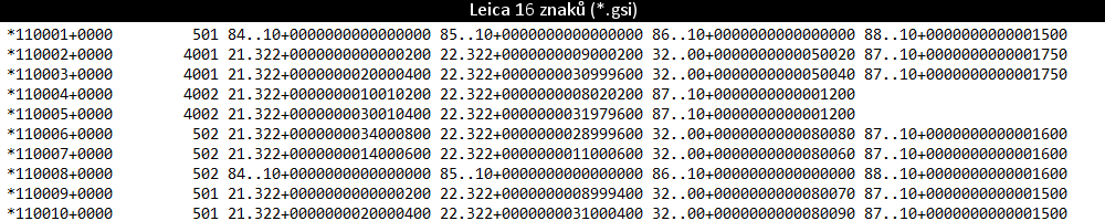 Tento šestimístný kód ještě obsahuje vždy další parametry, ale v programu Polar2Gama s nimi nebylo dále nijak nakládáno.