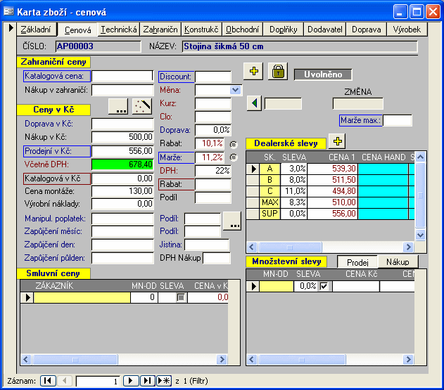 Modul Zboží 1.6.