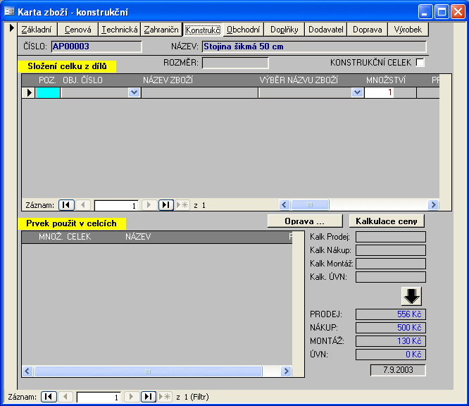 Modul Zboží 1.6.