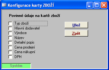 Modul Zboží 1.