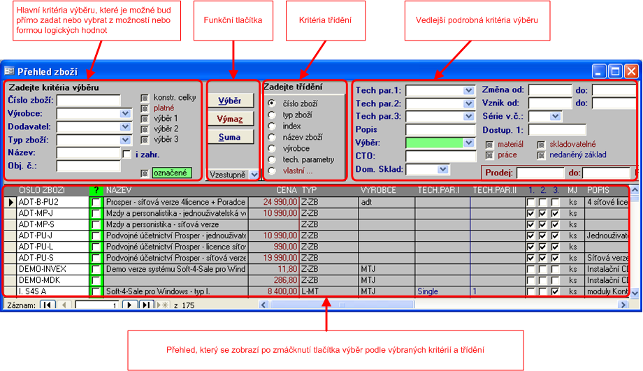 2 Title of this help project Modul Zboží 1.1 Přehledy zboží Přehled zboží je funkce pro zobrazení přehledové sestavy zboží v ceníku.