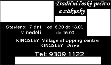 Oznámení ČESKÁ ŠKOLA PERTH Woodlands Primary School, 7 Bentwood Avenue Woodlands 3.čtvrtletí začíná 29.července a končí 29.září Výuka pro děti od tří let probíhá výhradně v českém jazyce.