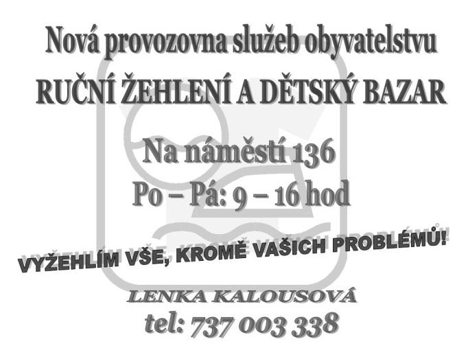 INZERCE H+H TRAFIK Kromě širokého výběru novin, časopisů a tabákových výrobků nabízíme různé druhy čajů, nanuků, kávy, sušenek a ostatního drobného zboží.