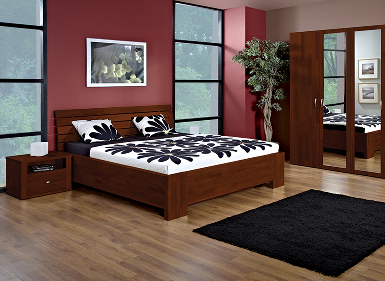 Celomasivní dubová postel - DÁŠA Do svých ložnic si můžete dle potřeby přidat k postelím noční stolky, komody, toalety, zrcadla, úloné prostory, úložný systém UNIVERSAL.