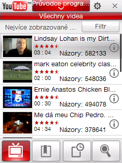 8.4 Použití aplikace YouTube Kapitola 8 Internet 135 Aplikace YouTube umožňuje procházet, hledat a sledovat internetová videa vyvěšená na serveru YouTube.