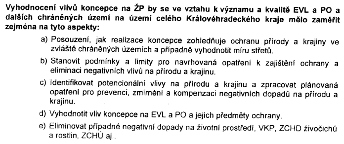 Autor připomínky Připomínka Vypořádání Správa CHKO Orlické Hory a KS Hradec Králové Ing.