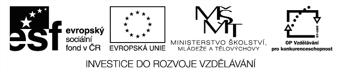 EU - PENÍZE ŠKOLÁM NÁZEV PROJEKTU : MÁME RÁDI TECHNIKU REGISTRAČNÍ ČÍSLO PROJEKTU :CZ.1.