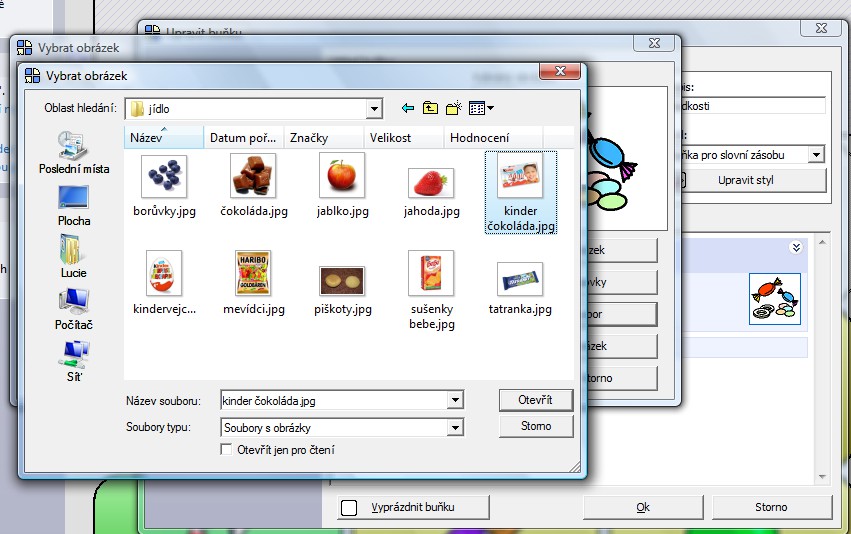 Pokud se vám některý obrázek líbí víc, klikněte na něj a pak na OK tím se obrázek změní.