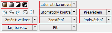 Photoscape Úpravy barev ve funkční části,,úprava fotek programu Photoscape můžeme provést pomocí ovládacích prvků obsažených v položce domů hlavního menu (viz obr. 22).