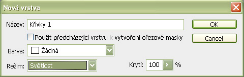 Druhý způsobem je aplikace křivek na více vrstev současně.