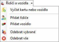 4. Vyhodnocení řidičů Zde provedete kontrolu norem jednotlivých řidičů. Okno Vyhodnocení a plánování řidičů Postup vyhodnocení norem řidiče úvodní nastavení 1.