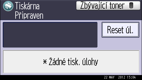 Používání displeje na ovládacím panelu Pro zvýšení kontrastu displeje stiskněte opět tlačítko [Zjednodušený displej].