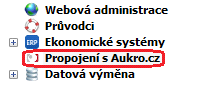 Nastavení konektoru Jak se dostat k nastavení V InShop Manažeru přejděte do složky Propojení s Aukro.cz v hlavním stromovém menu.