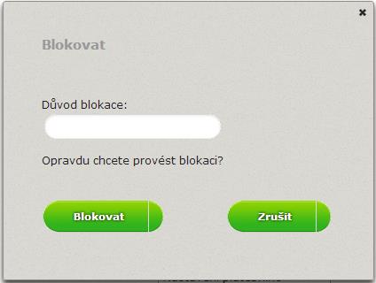 Obrázek č.6 Můžete zablokovat uživatele. Obrázek č.