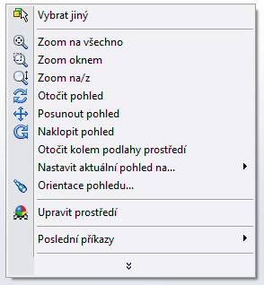 7.3 Klávesové zkratky Slouží k rychlé aktivaci příkazu každý konstruktér má své nejčastější příkazy v paměti a tyto aktivuje pomocí klávesových zkratek (buď použije přednastavené, nebo si nastaví