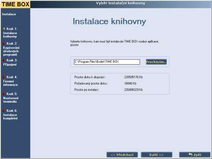 VII. INSTALACE PROGRAMU VII.1. Spuštění instalace 1. TimeBox CD-rom 2. Vyberte jazyk instalace 3. Klikněte zezde 4.