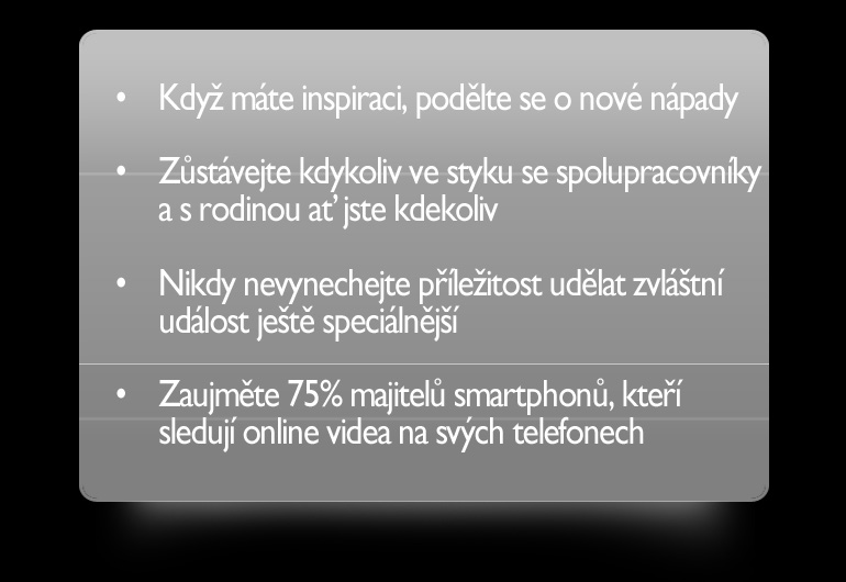 MOBILNÍ KOMUNIKACE & FUSION ZA POCHODU Malý Johnny má nový tablet a babička právě dostala nový smartphone. Existují výkonné mobilní prostředky; úhledné a snadno ovladatelné.