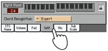 46 Hraní zvuky Změna dělícího bodu 4 Stiskem tlačítka SPLIT na ovládacím panelu vrátíte rozdělení na režim plné klaviatury, LEDka zhasne. 5 Hrajte na klaviaturu.