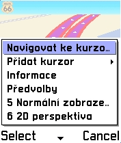 Nrmální zbrazení Celá brazvka 6 2D/3D perspektiva (stiskněte 6) pr přepnutí mezi 2D a 3D zbrazením. 7 Denní/Nční barvy (stiskněte 7) pr přepnutí displeje d denníh neb nčníh režimu.