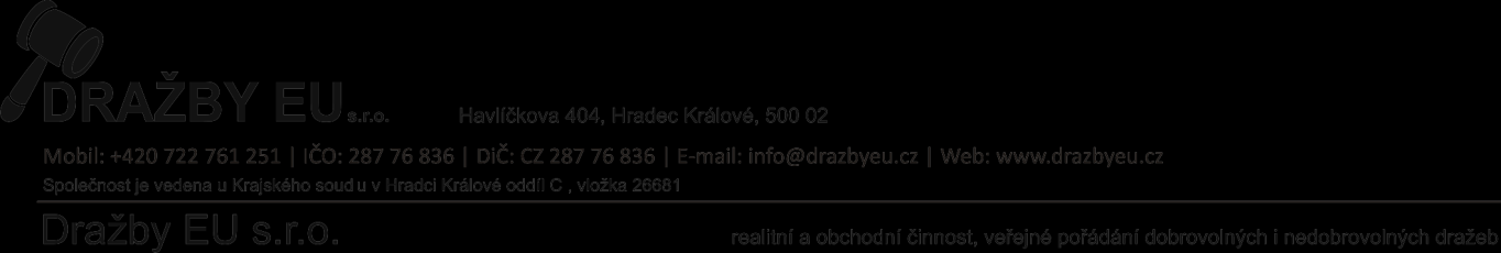 Aukční vyhláška č. 10002014 Článek 1 Vyhlášení elektronické aukce, místo a datum konání elektronické aukce 1.