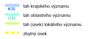 III/36214 III/3629 Sulíkov - Ústup Kněževes Olešnice - Křtěnov - Hodonín Silnice II. třídy je tahem krajského významu, silnice III. třídy jsou tahy lokálního významu.