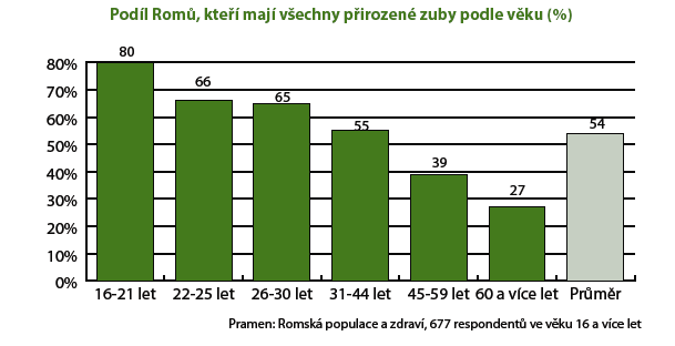 Zdravotní stav romské populace dospělí Romská