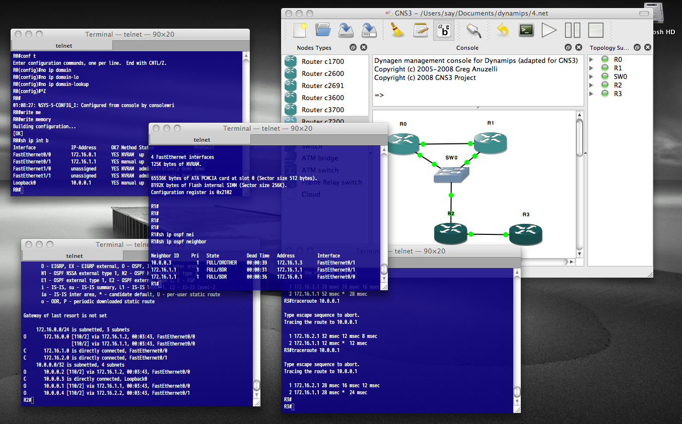 Dynamips funguje na platformách Linux, Mac OS X, Windows a emuluje hardware Cisco sm rova tak, ºe se na te obraz originálního Cisco IOS do emulátoru.