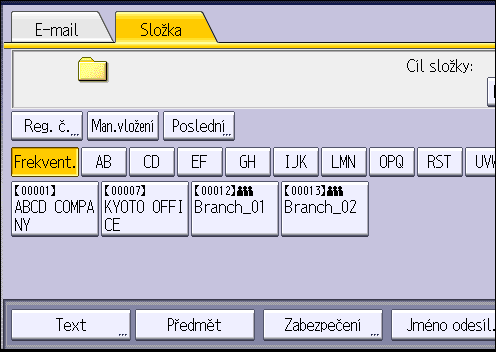 5. Skenování 6. Stiskněte protokol, který není aktuálně vybrán. Zobrazí se potvrzující zpráva. 7. Stiskněte tlačítko [Ano]. 8. Stiskněte [OK]. 9. Stiskněte [Výstup]. 10.