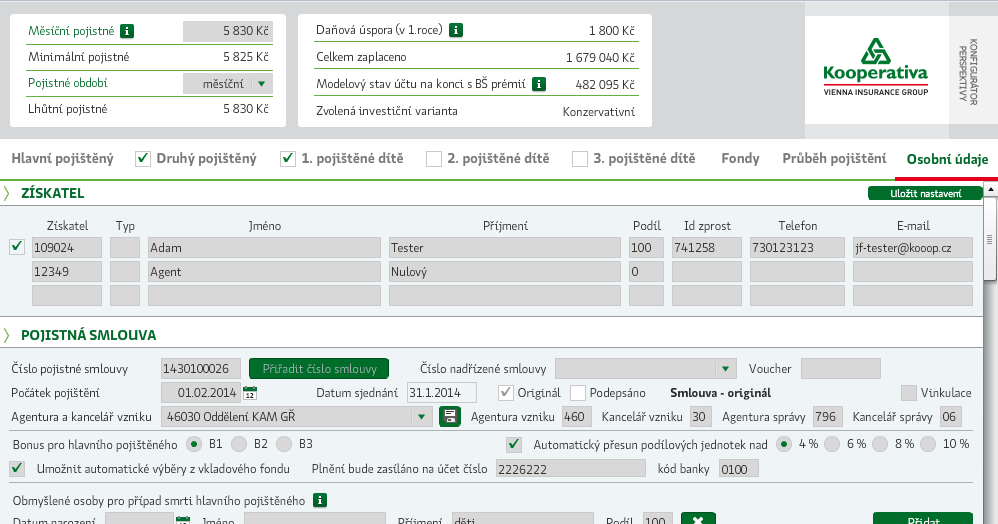 2 3 4 [] Pole s datem sjednání (toto pole nelze editovat; automaticky se vyplní a uloží v případě, že se smlouva zamkne). [2] Přepínač, zda je smlouva už ve stavu Smlouva-originál.