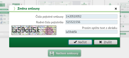 Konfigurátor žádost o změnu ve stávající pojistné smlouvě XVII.