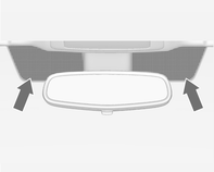 Klíče, dveře a okna 31 Vnitřní zpětné zrcátko Funkci zapněte stisknutím tlačítka na krytu zrcátka: tlačítko se rozsvítí a automaticky se sníží oslňování v noci od vozidel v protisměru.