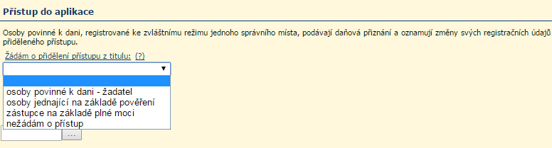 Jak technicky používat MOSS Dvoustupňový přístup - žádost o registraci do režimu MOSS, - žádost o přístup do režimu MOSS (souběžně, ex