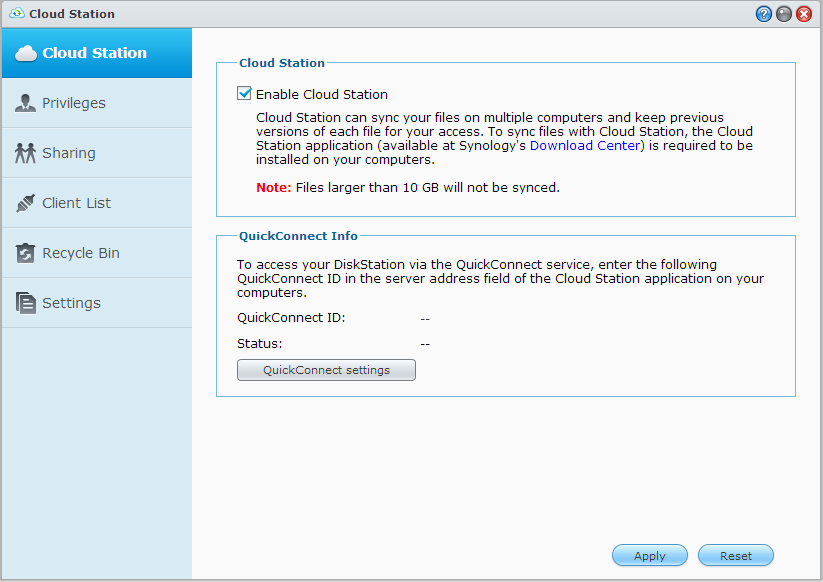 Uživatelská příručka Synology RackStation Synchronizace souborů pomocí Cloud Station Cloud Station je služba sdílení souborů, která zařízení RackStation promění v centrum synchronizace souborů mezi