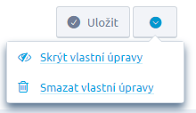 Ihned máte na výběr, co chcete se šablonou měnit zda chcete provést nastavení u konkrétní šablony, nebo upravit šablonu pomocí vlastních CSS stylů nebo JavaScriptu.