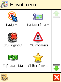 Pohyb v menu Pro pohyb v programu použijte následující ikony: Ikona Činnost Přechod na další obrazovku nebo potvrzení volby na aktuální obrazovce.