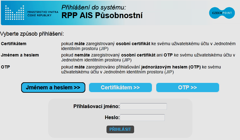 5.1.3 Podmínka registrace agend OVM může v žádosti o připojení k ISZR pro AIS uvést pouze ty agendy, které jsou zaregistrovány v RPP.