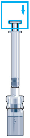Re Příprava roztoku s konektorem pro přenos rozpouštědla pro podání běžnou injekční stříkačkou Krok 1 Odstraňte žlutý uzávěr z lahvičky Zomacton 10 mg.