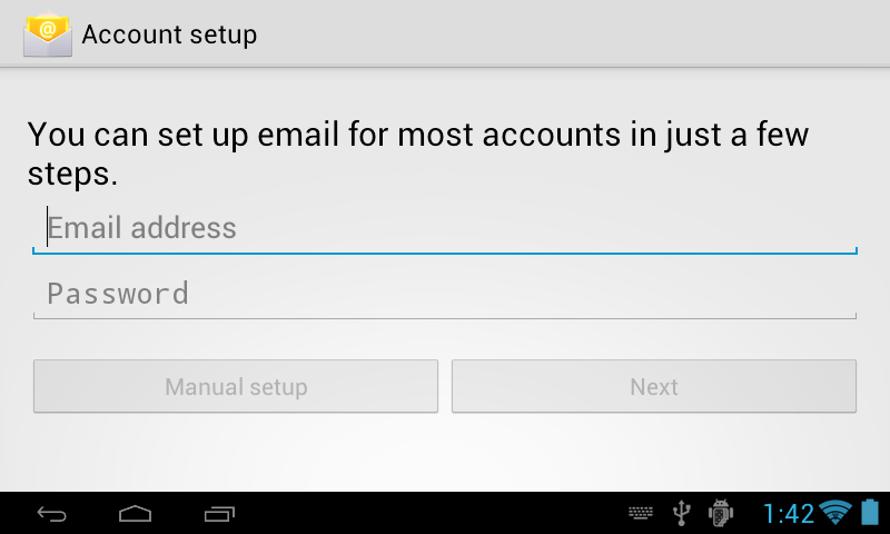 Uživatelský manuál CZ 6-3 Smazání e-mailového účtu 1) Spusťte aplikaci Email 2) Jděte do do doručených zpráv (inbox) 3) Stiskněte tlačítko menu 4) Jděte do Nastavení.