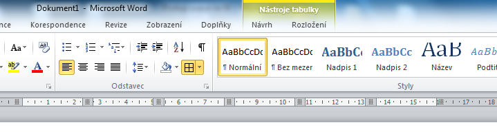 15. KARTA VLOŽENÍ -VLOŽENÍ TABULKY. VYZNAČENÍ TABULKY Budeme se zabývat jen některými skupinami. Samozřejmě nic nebrání tomu, aby se každý podíval a vyzkoušel všechna tlačítka.