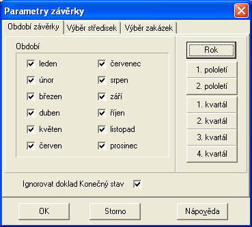 Tisky 147 Tisky Závěrka Tyto tisky slouží k vytištění závěrkových tisků. Připomeňme si, že se při těchto tiscích nic v programu neblokuje a je tudíž možné je provádět libovolně často a kdykoliv.