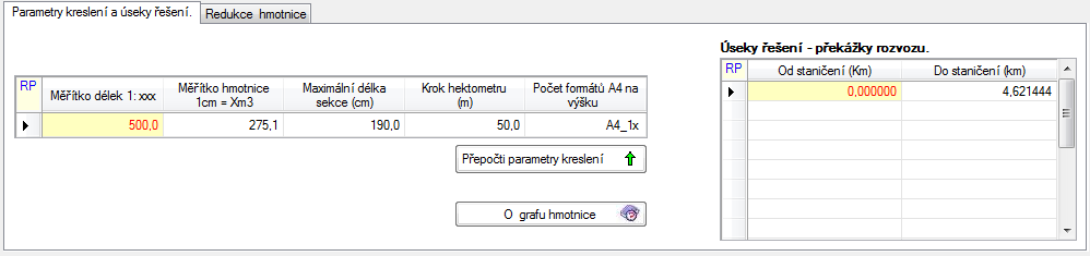 Hmotnice RP76 a 6 a více. Zadávat jiné hodnoty nemá smysl. Kategorie zeminy se uplatní pouze ve spojení se zadaným procentem nevhodné zeminy.