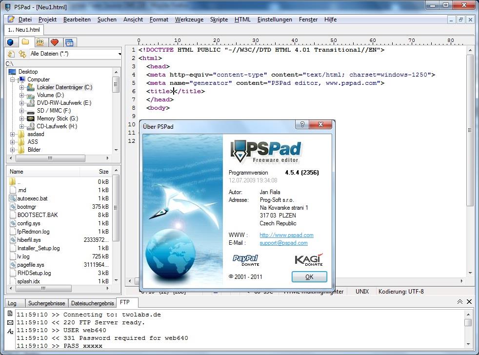 6.9 PSPad editor 4.5.8 HTML-Kit 1.
