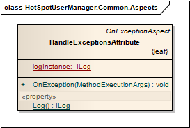 15.2 Návrh User Manageru 33 Obrázek 13: HotSpot User Manager - t ídy jádra Je²t jedna t ída je pot ebná pro chod User Manageru, a to t ída HandleException- Attribute.